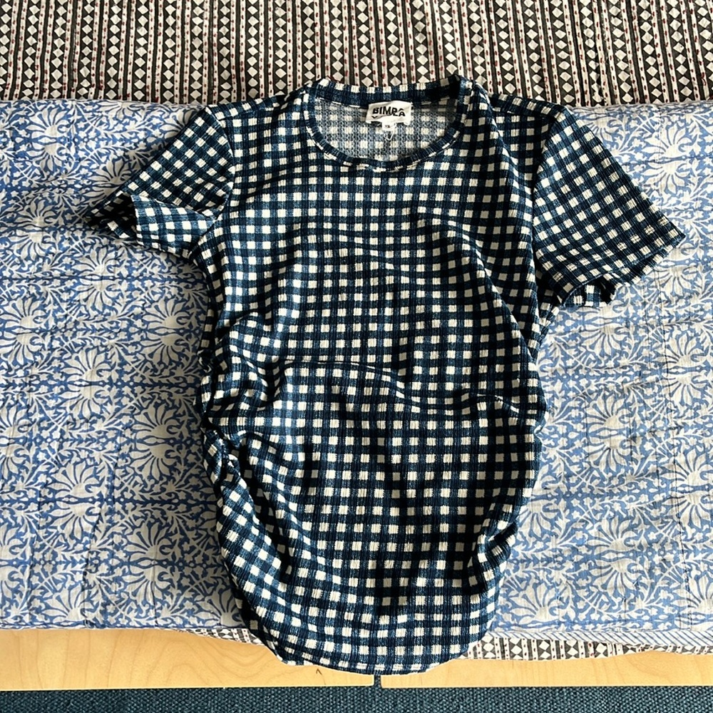 Gingham print top